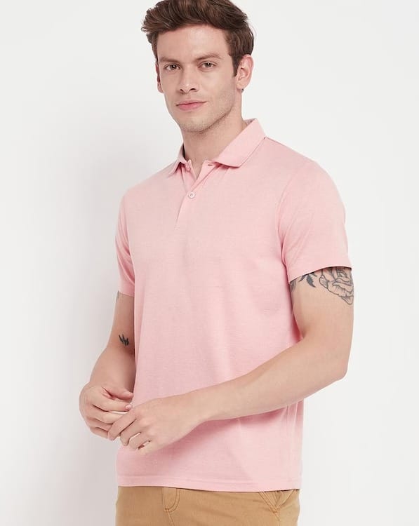 Hang N hold Men's Polo solid half sleeve Tshirt