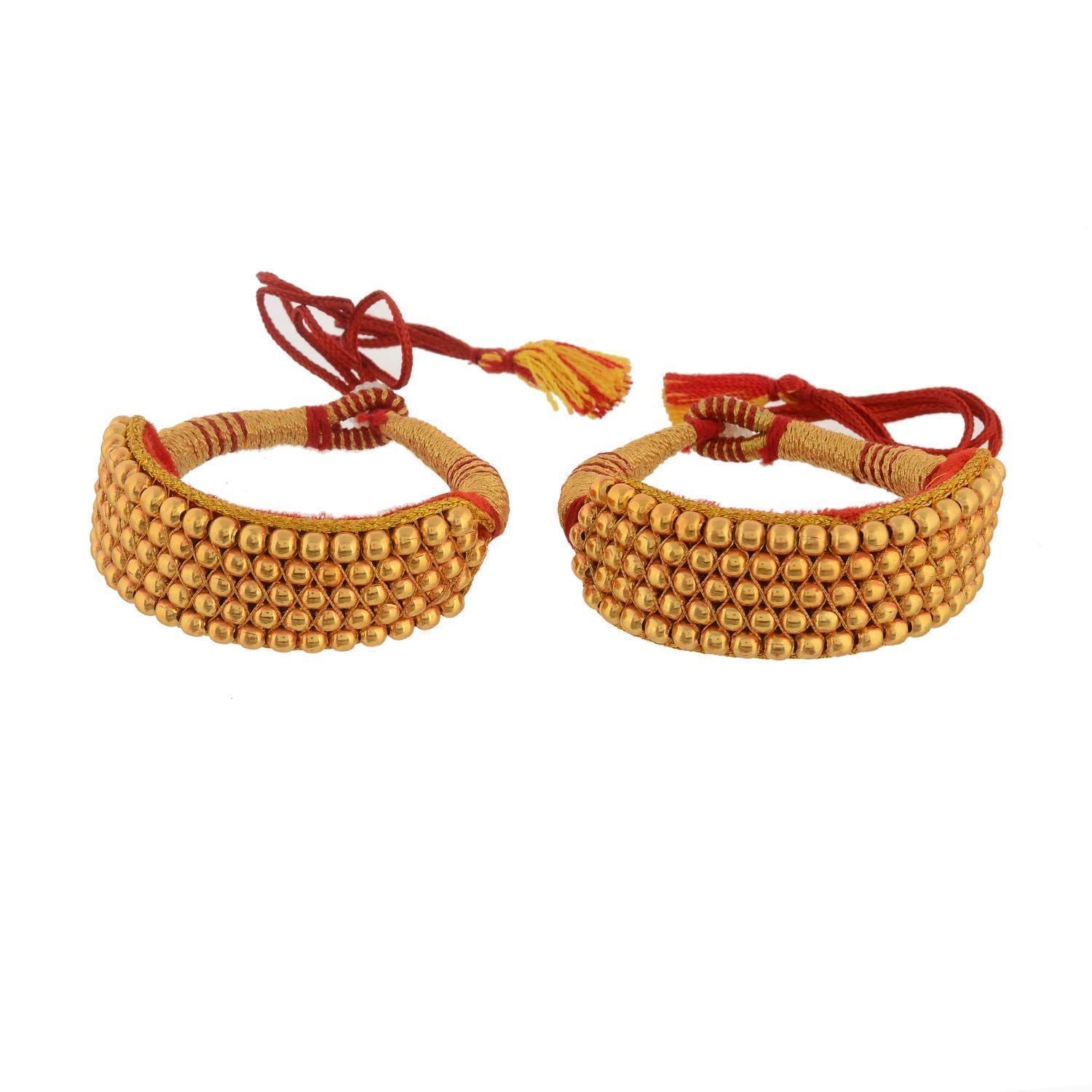 Monarch Arts Traditional Gold Plated Rajputi Rajasthani Punchi Set for Girls & Women (Gold)