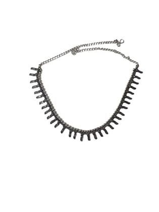 JewelMaze Oxidised Plated Choker Necklace Set