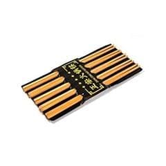 URBN CREW 10 pair Chopsticks Set Lightweight Easy to Use Chop Sticks with Case for Sushi, Noodles and Other Asian Food (2 PACK)