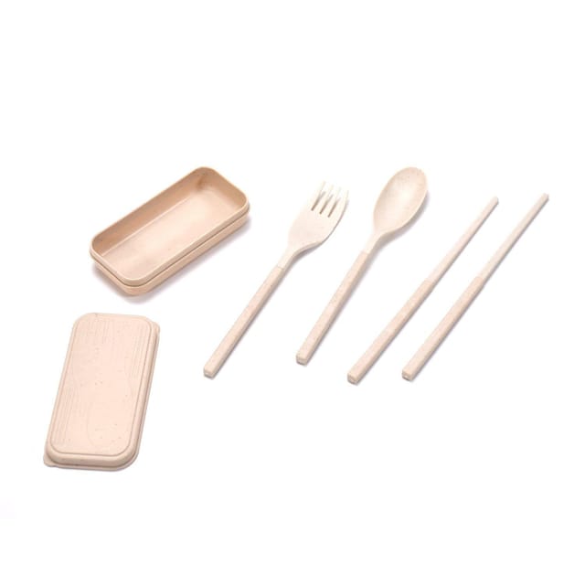 SPOON FORK CHOPSTICKS SET DINNERWARE 3PCS / SET LUNCH TABLEWARE