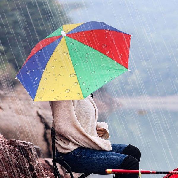 2 Pack Umbrella Hat Rainbow Fishing Head Umbrella With Elastic Band For  Adults Kids Hands Free Outdoor Activities Umbrella Hat