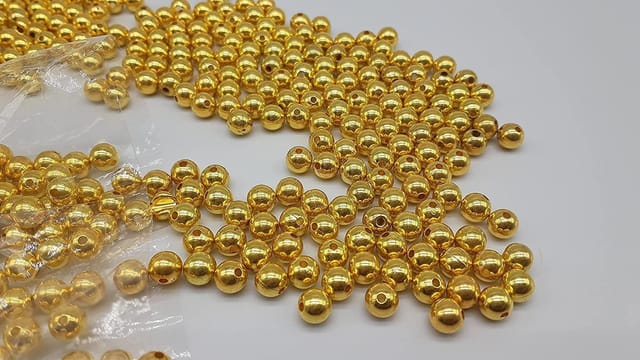 BestUBuy Acrylic Metal Finish Gold Beads For Jewellery Making - Acrylic  Metal Finish Gold Beads For Jewellery Making . shop for BestUBuy products  in India.