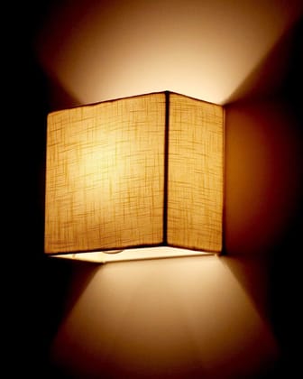 LIGHT ANGLE Handmade Fabric Wall Lamp Shade for Bedroom (Squire - Beige)
