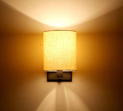 LIGHT ANGLE Wooden Up Light Fabric Wall Lamps(N-w-beige)