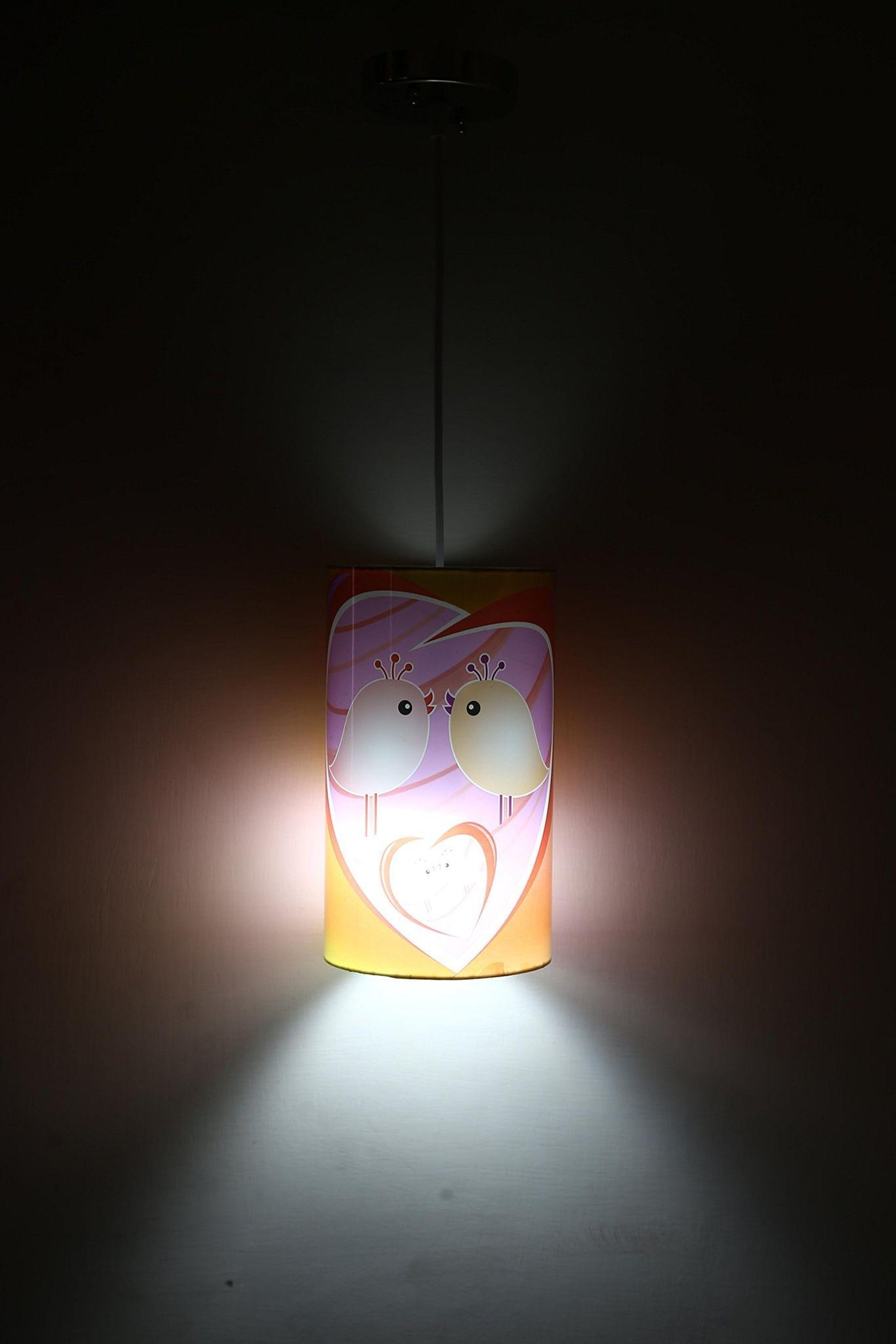 Light Angle Handmade Plastic with Color Paper Sheet Crafted Bird Sceneted Wall Sconce Lamp ((5.5x5.5 x 8 inch, Multicolour)