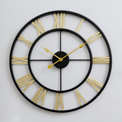 LIGHT ANGLE Metal Designer New Heavy Metal Marden Wall Clock for Living Room,Office (Flat-Clock)