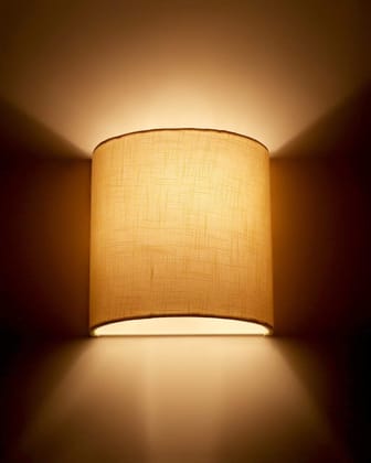 Light Angle Handmade Fabric Wall Lamps Shade for Home (Beige-D Shape)