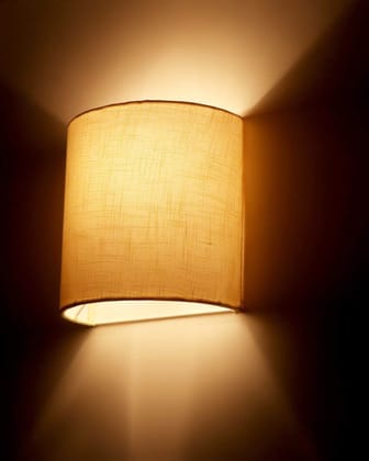 LIGHT ANGLE Handmade Fabric Wall Lamps for Home Decoration (Beige)