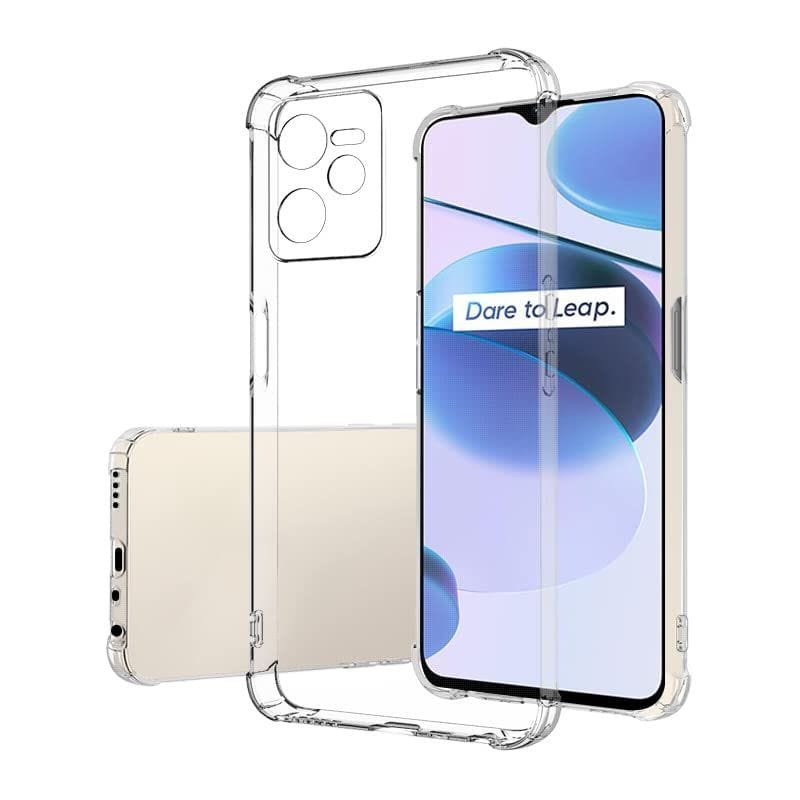 Case for Realme 8 / Realme 8 Pro Clear TPU Four Corners Protective Cover  Transparent Soft funda