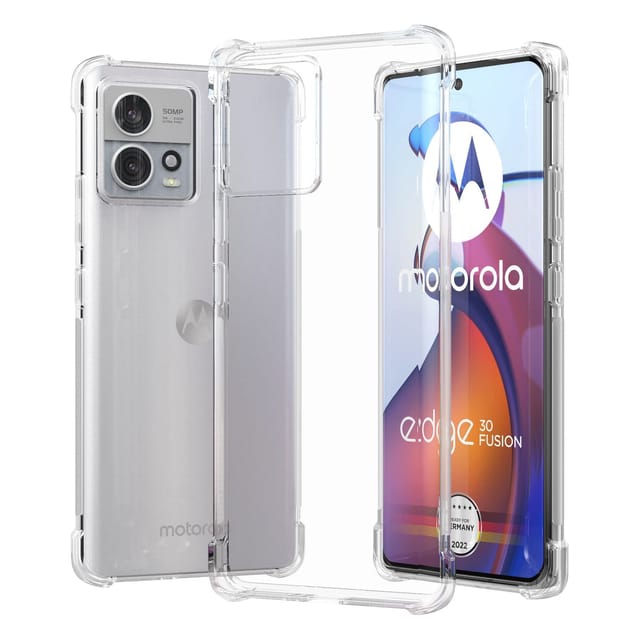 Foluu for Motorola Edge 30 Fusion Case, Crystal Clear Scratch Resistant  Reinforced Corners TPU Rubber Soft Skin Silicone Protective Cover for  Motorola