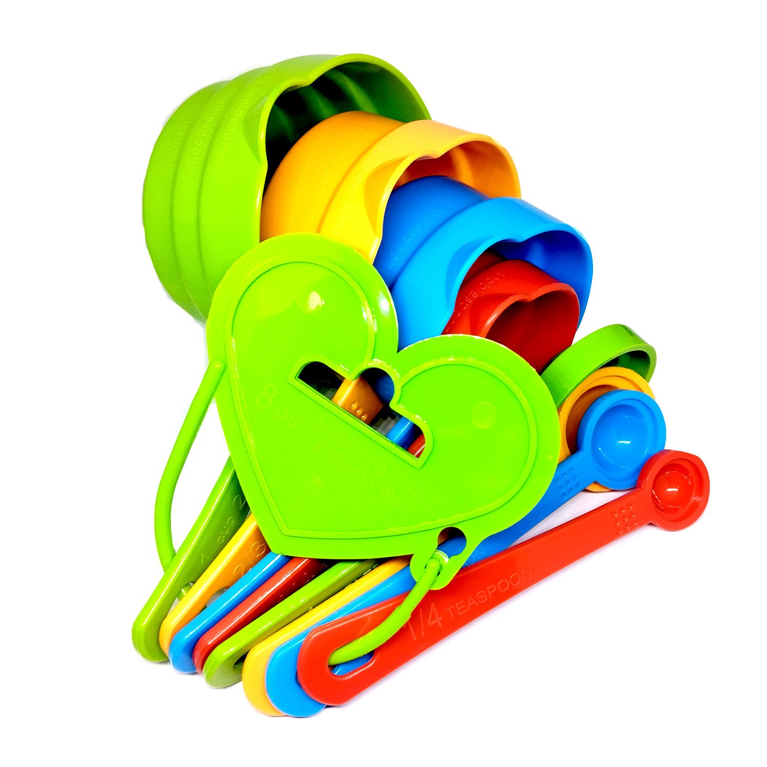 ZURU BUNCH Bright Color Measuring Cups and Spoons Set with Hanging Hook for  Kitchen and Baking