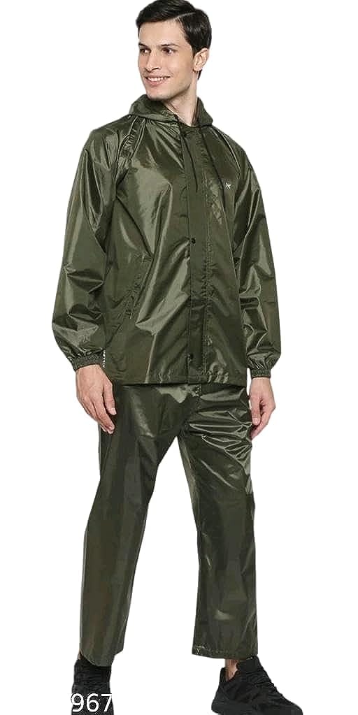 Highly Durable Rain Coats Green Color