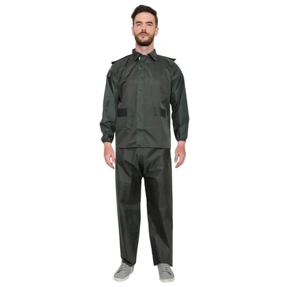 Rain Coat for Men Waterproof for Bike with Hood Raincoat Set of Top and Bottom Packed in a Storage Bag