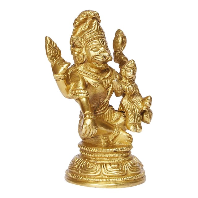 ARTVARKO Brass Lakshmi Narasimha Murti Vishnu Laxmi Narayan Idol Statue ...