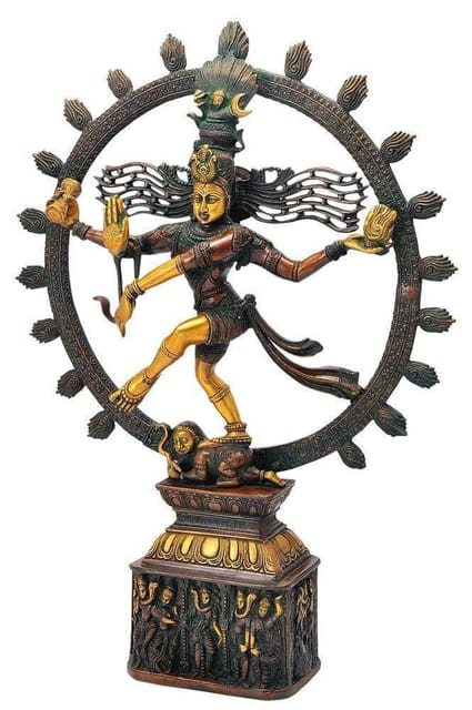 ARTVARKO Large Brass Natraja Statue Idol of Lord Shiva Ji Dancing ...