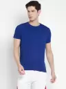 Regular Fit Round Neck T-Shirt for Men (Blue)