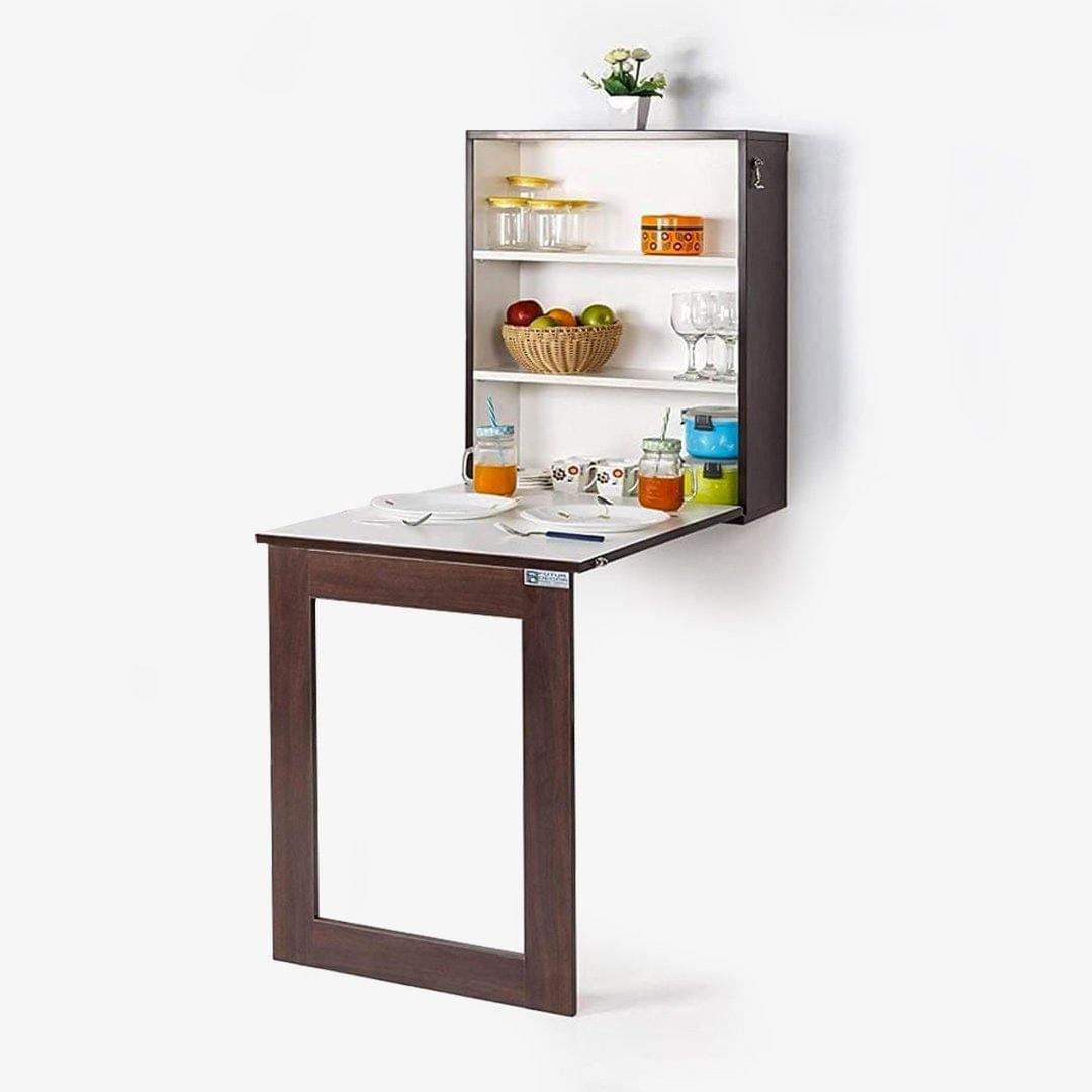 Wall Mounted Table with Storage