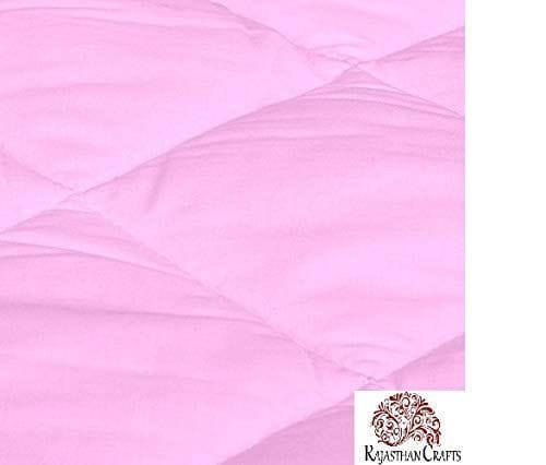 Rajasthan Crafts Double Bed Water Resistant and Dust Proof Microfiber Mattress Protector (72 X78 Inch, Pink)