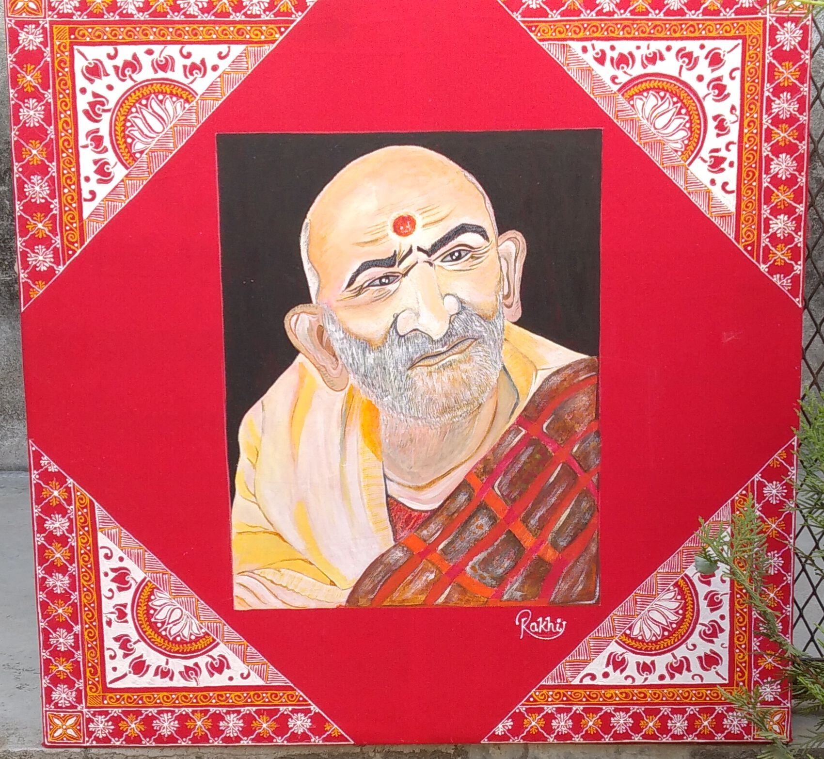 Aipanart decorations Baba Neem Karoli Maharaj