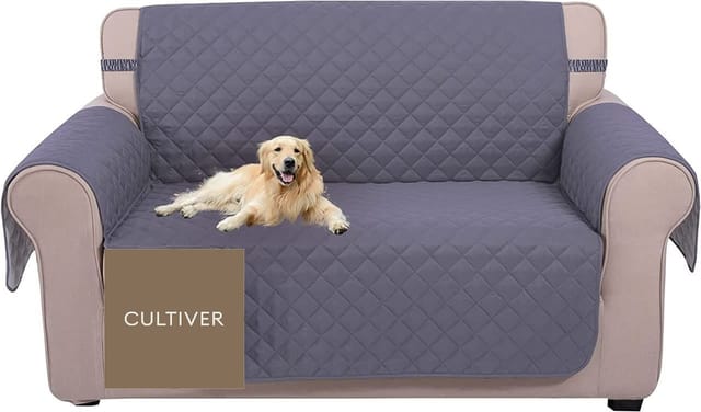 CULTIVER Polyvinyl Chloride Three Seater Ultra Soft Reversible Sofa Cover 3  Layer Quilted 3 Seater Sofa Cover For Living Room/Drawing Room (3 Seater