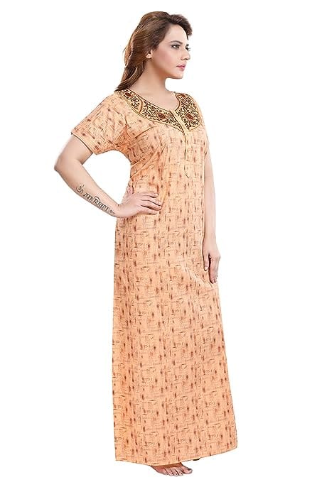 TRUNDZ Women Cotton Maxi Nighty