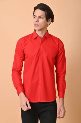 Men Slim Fit Solid Casual Shirt