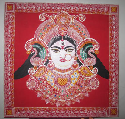 Aipanart decorations Maa Durga