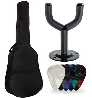 Mocking Bird Acoustic Guitar Bag with Guitar Hanger and 5 Free Celluloid Guitar Picks for 38, 39, 40, 41 inch Guitars Cover Bag for Yamaha Pacifica Kadence Juarez and All Acoustic Guitars – Black