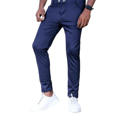 Cargo Regular Fit Mens Trousers Pack of 1 Colour Dark Blue Full Length