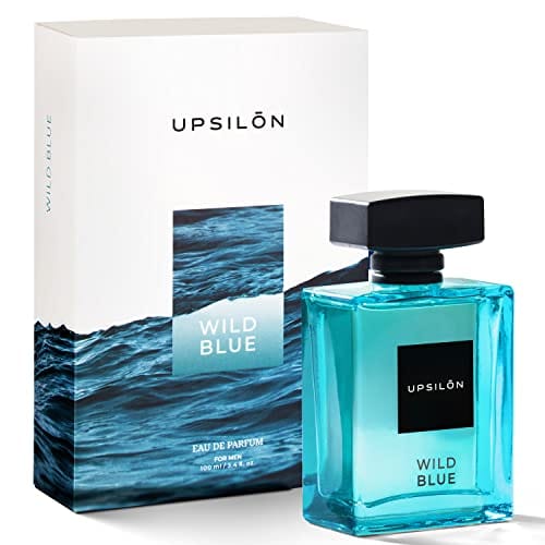 UPSILON Wild Blue Eau De Parfum Premium Long Lasting Fresh & Powerful Fragrance Spray Travel Friendly Luxury Parfum Scent | Mens Perfume | 100ml - Pack Of 1