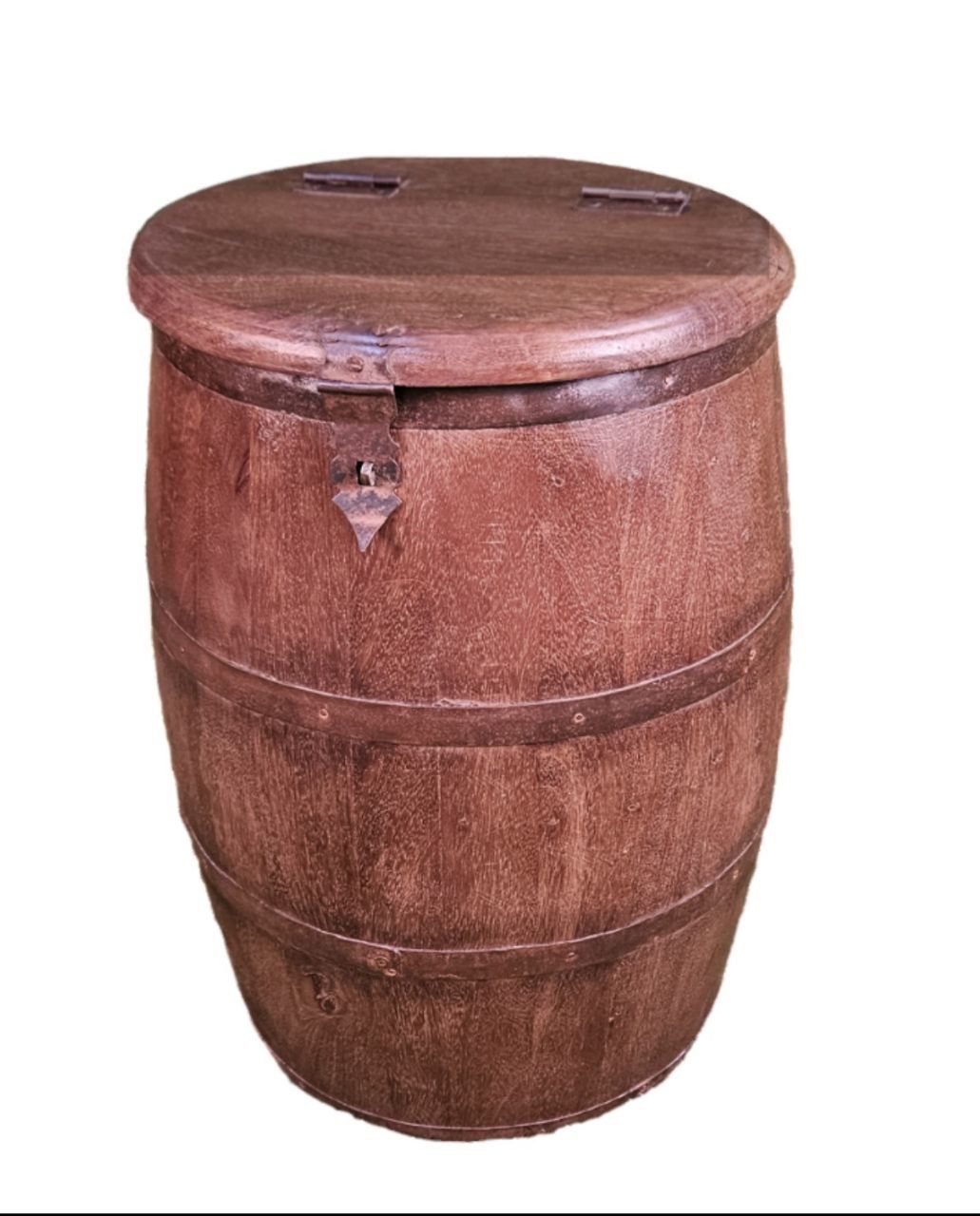 Handmade Wooden Barrel for Home Decoration (Size 34x34X45 cm)