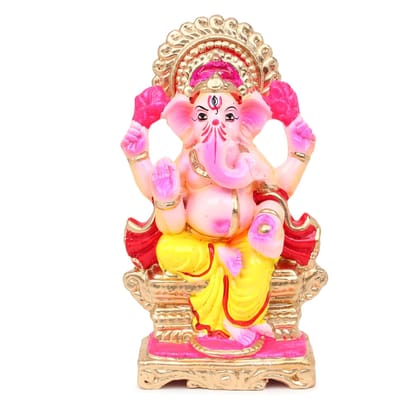 KSI Biodegradable Ganesh Murti Mitti Ganpati Statue for Ganpati Visarjan Mati Ganesh Water Soluble Ganesh Natural Clay Idol