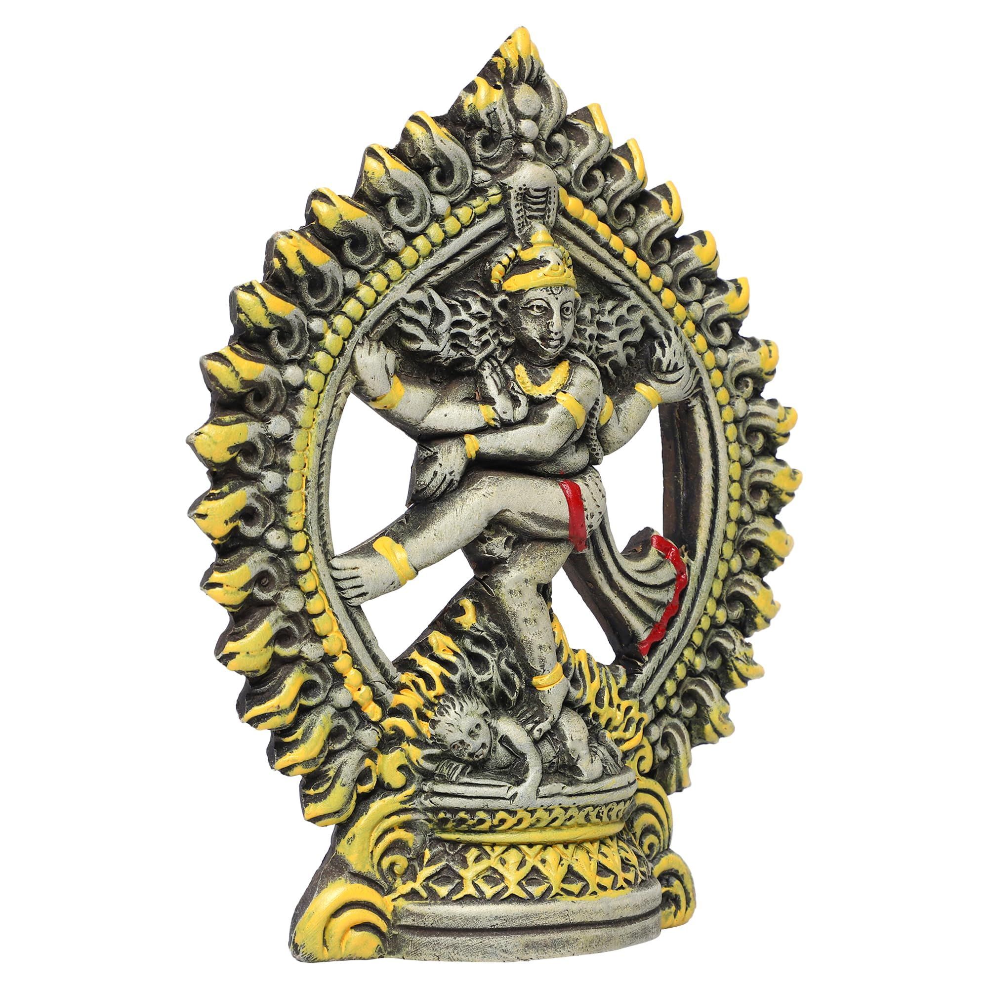 KSI Natural Clay Natraj Murti Terracotta Nataraj Statue Spiritual Gift Home Decor Idols Shivji Murti Nataraj Showpiece for Home Decoration