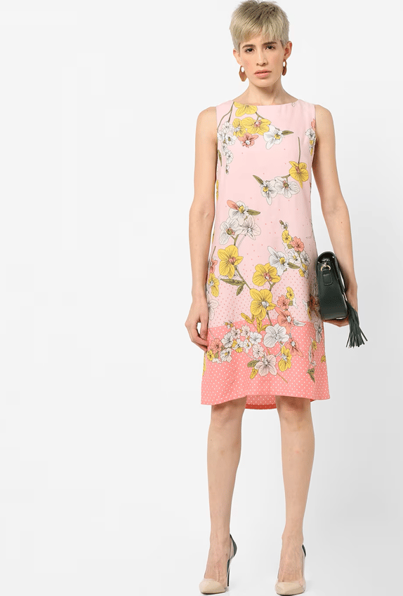 Floral Print Shift Dress