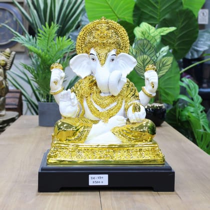 Euroxo Golden Plated Resin Ganeshji Idol