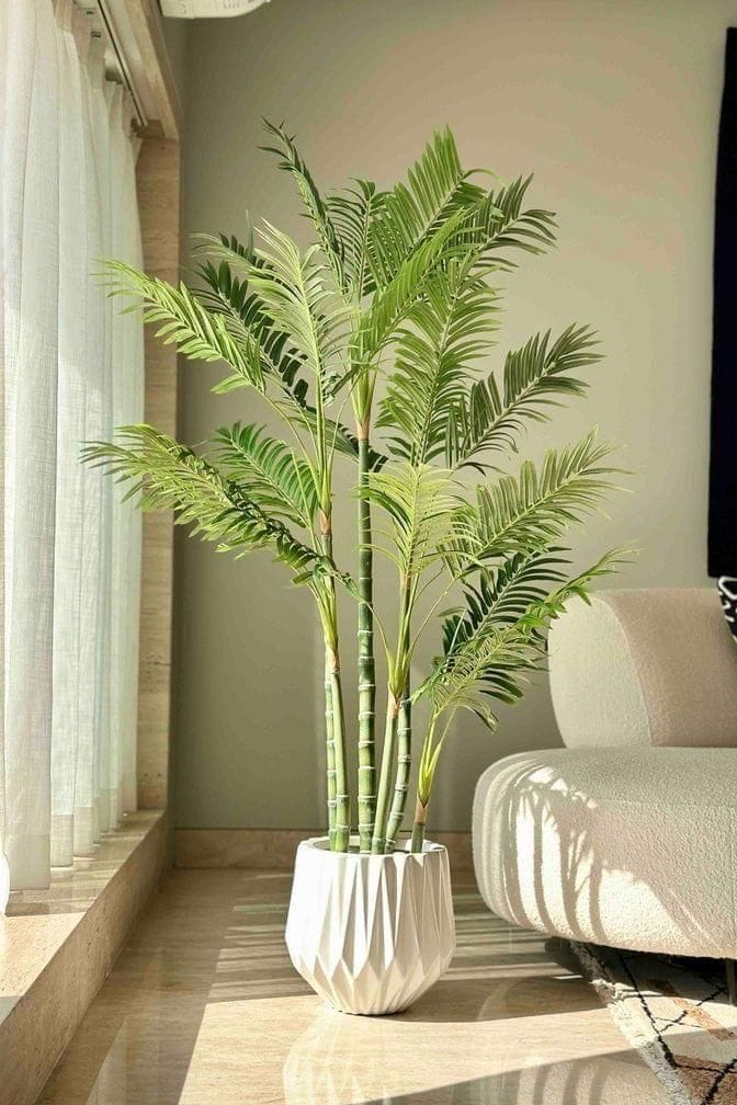 Euroxo Artificial Areca Palm Sticks - 5.5 Feet