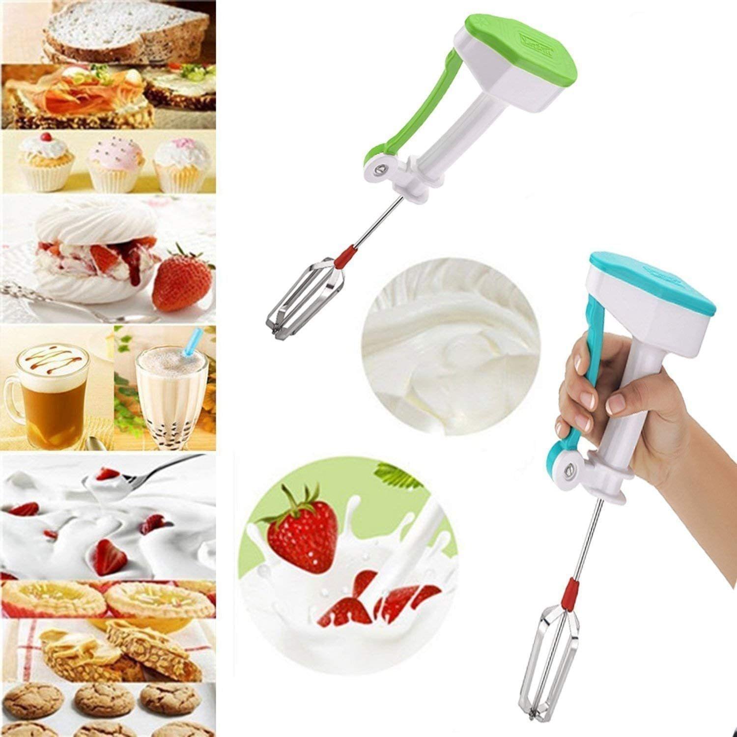 vessel crew Plastic Kitchenware Curd Maker Hand Blender for Egg and Cream Beater, Milkshake, Lassi, Butter Milk Mixer (Multicolour, Medium)