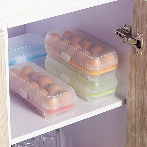 Vessel Crew Plastic Refridgerator Egg Storage Box. For Safe Egg Storing in Refridgerator Container Box (10 Grids). (Set of 1)