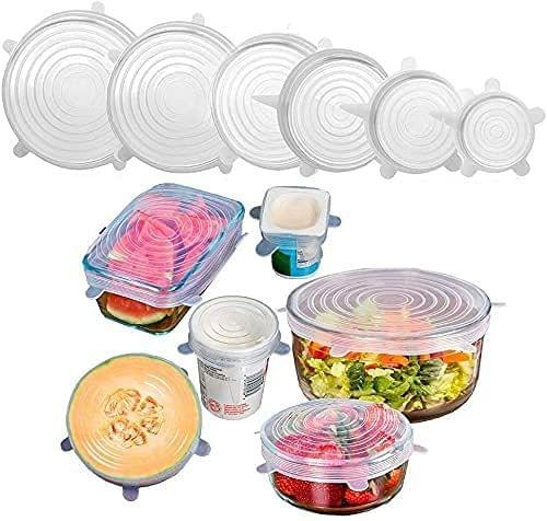 Vessel Crew Fruit Vegetable & Food Bowl Lids, Silicone Lid Cover (Pack of 6)