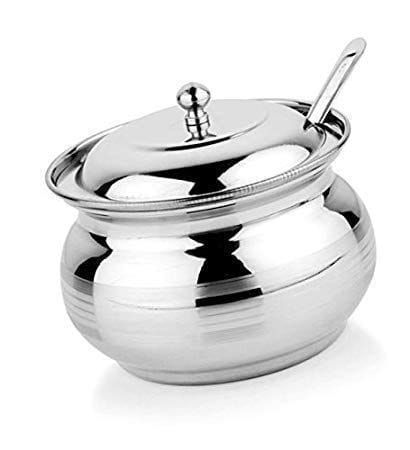 HONEST Stainless Steel Oil Pot - 200 ml, Silver