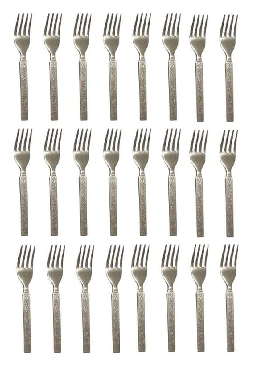 Vessel Crew Stainless Steel Dinner Spoon & Dinner Fork for Home/Kitchen, Set of 24 Pcs. (15 cm.)