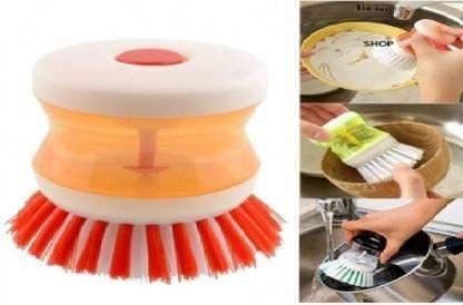 Cleaning Brush with Soap Dispenser For Kitchen, Sink, Dish Washer  (Multicolor)