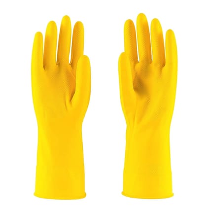 Vessel Crew Reusable Rubber Stretchable Hand Gloves for Washing and Cleaning for Kitchen, Garden (Multicolor)