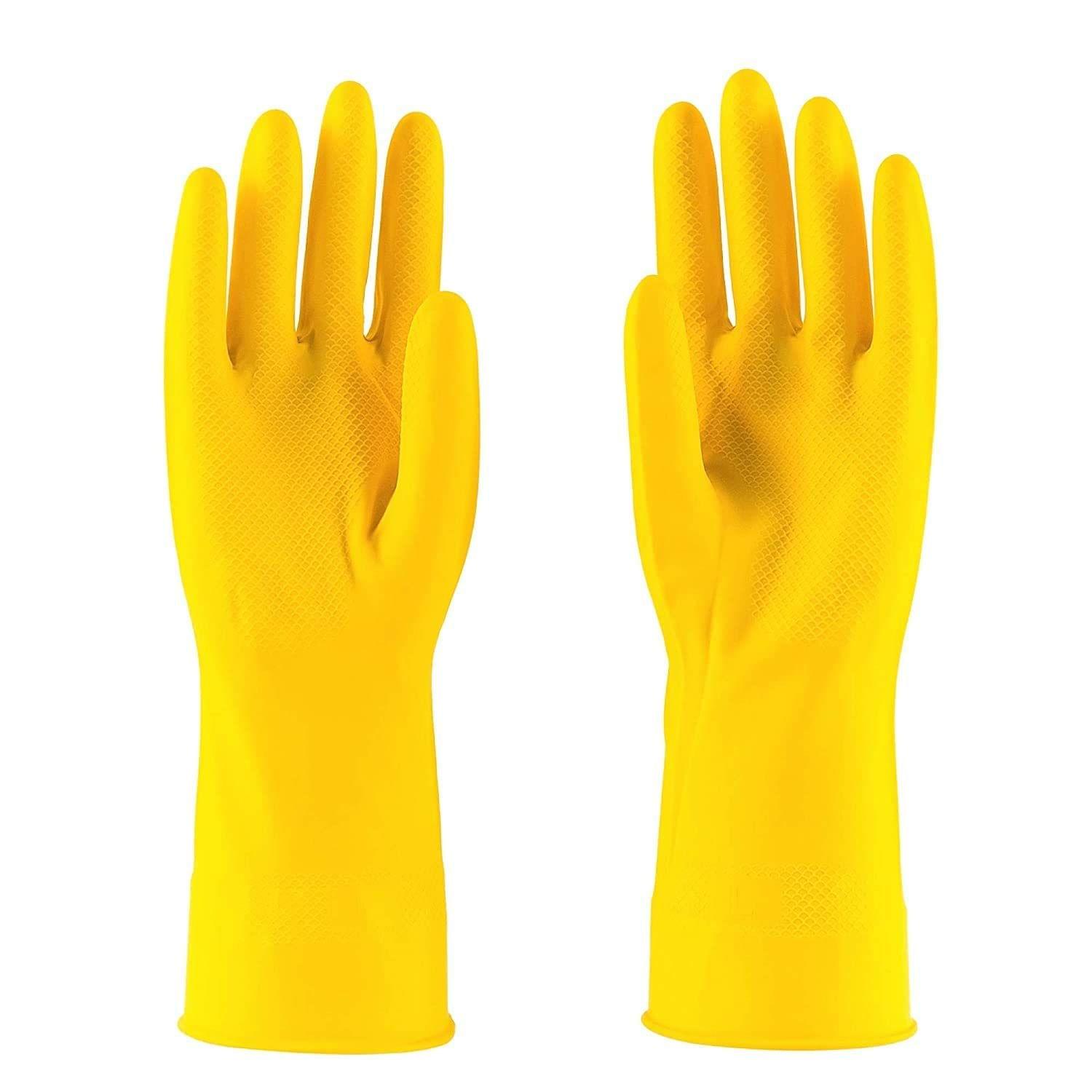 Vessel Crew Reusable Rubber Stretchable Hand Gloves for Washing and Cleaning for Kitchen, Garden (Multicolor)