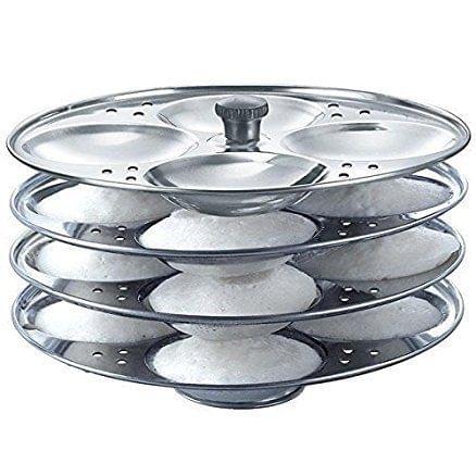 HONEST Bestdeals's Stainless Steel 4 Plates Idli Stand (Silver)