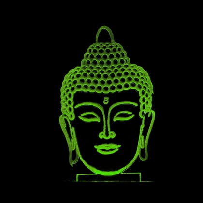 ONFLOW Buddha 3D Illusion Night Lamp Night Lamp (12 cm, White)