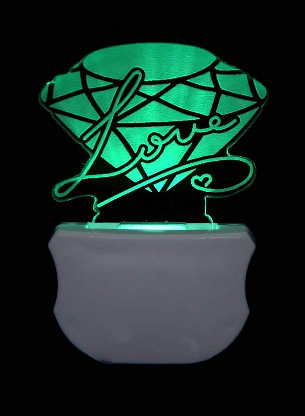 ONFLOW The Diamond 3D Illusion Night Lamp is Extremely Cool and 3D Illusion Design Night Lamp (12 cm, Clear)