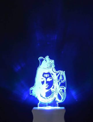 ONFLOW The Lord Shiv 3D Illusion Night Lamp is Extremely Cool and 3D Illusion Design Night Lamp (12 cm, Clear)