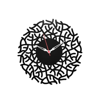 OnFlow ON_K1_C04 3D Acrylic Wall Clock 3D Design for Living Room, Bedroom Wall, Home and Office (Acrylic, Black) 12X12 (Needle_01)